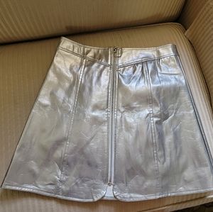 One Way Faux Leather Skirt